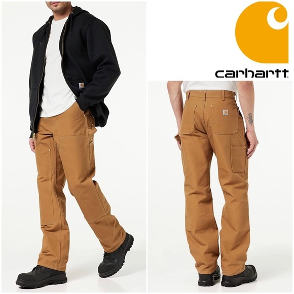 Carhartt Other - NWOT Carhartt Mens Firm Duck Double- Front Work Dungaree Pant in Tan
